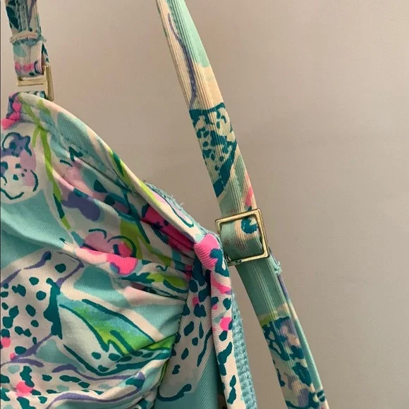 Lilly Pulitzer Blue and Pink One Piece Swimsuit - Picture 11 of 11